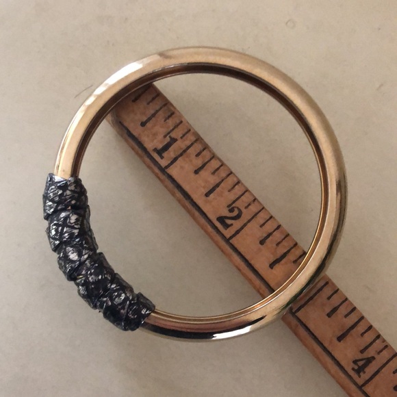 Kara Ross black Python Wrapped gold tone Bracelet - Picture 2 of 11